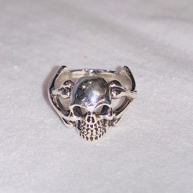 Skull Ring Silver Skull and Crossbone Ring Silver Skull Biker Ring Gothic  Ring Steampunk Ring - Etsy | Gothic jewelry rings, Gothic jewelry, Gothic  rings